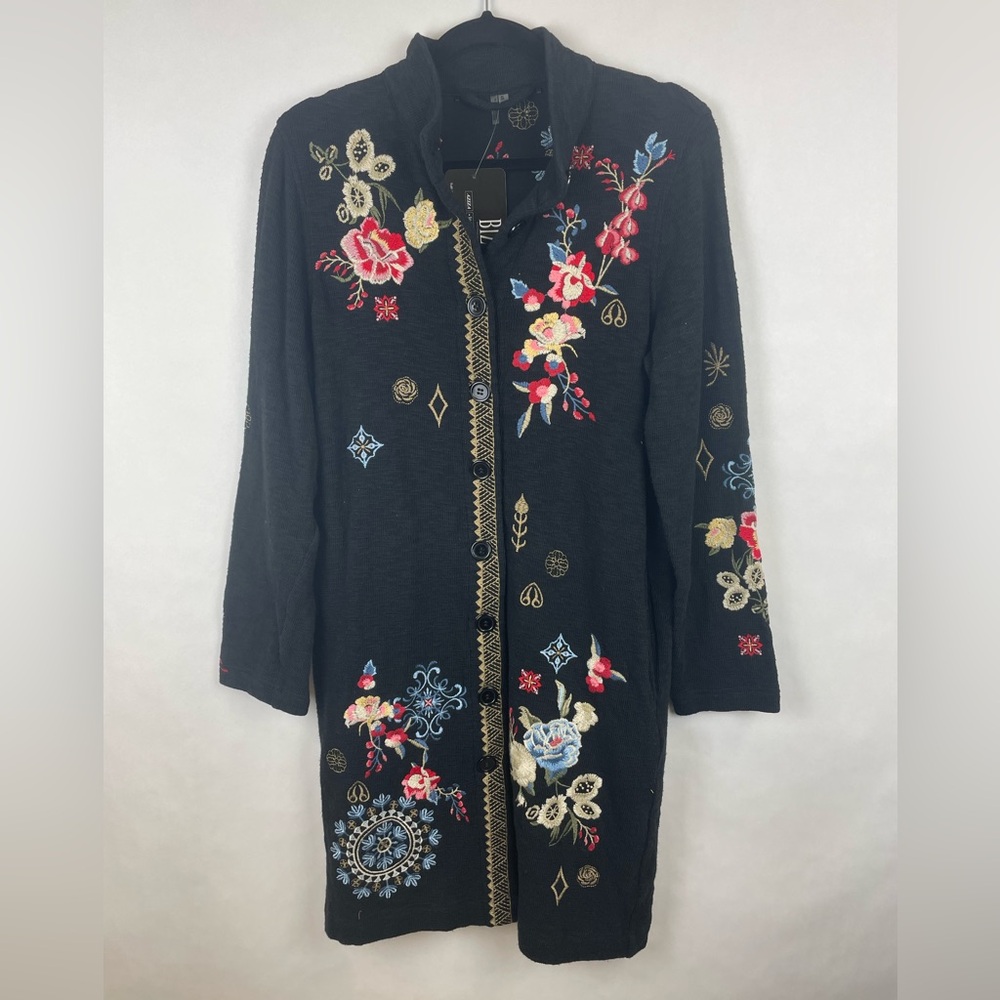 *NWT* Embroidered Long Boho Sweater Jacket from Paparazzi by Biz